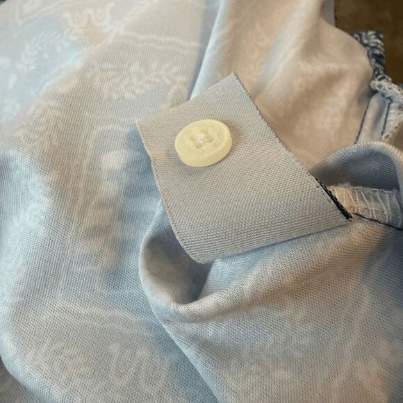 Reyn Spooner Men's Reverse Flag Flower Bird 1/4 Button Down Shirt Blue XL NWOT - Picture 7 of 8